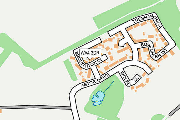 WA4 3DR map - OS OpenMap – Local (Ordnance Survey)