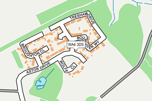 WA4 3DS map - OS OpenMap – Local (Ordnance Survey)