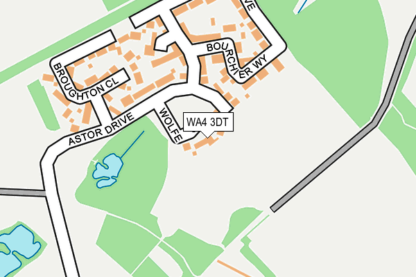 WA4 3DT map - OS OpenMap – Local (Ordnance Survey)