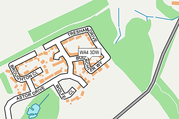 WA4 3DW map - OS OpenMap – Local (Ordnance Survey)