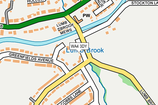 WA4 3DY map - OS OpenMap – Local (Ordnance Survey)
