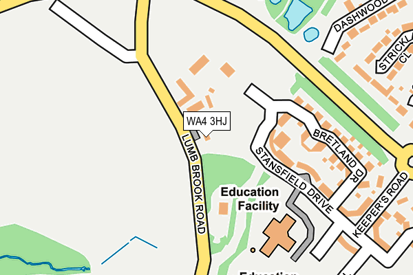 WA4 3HJ map - OS OpenMap – Local (Ordnance Survey)