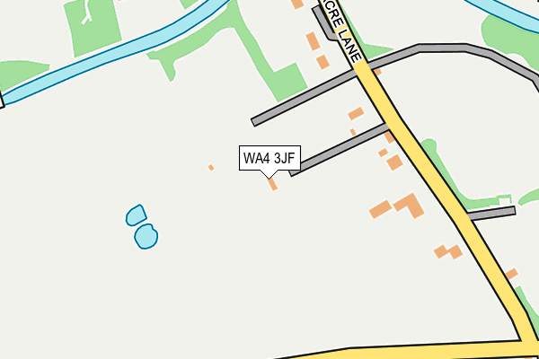 WA4 3JF map - OS OpenMap – Local (Ordnance Survey)