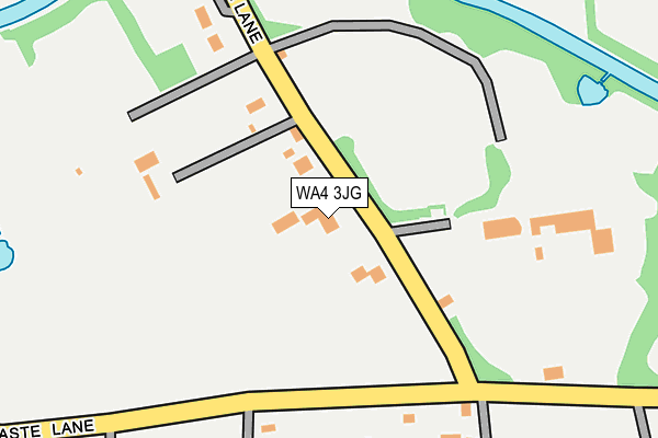 WA4 3JG map - OS OpenMap – Local (Ordnance Survey)