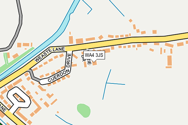 WA4 3JS map - OS OpenMap – Local (Ordnance Survey)