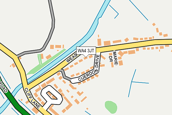 WA4 3JT map - OS OpenMap – Local (Ordnance Survey)