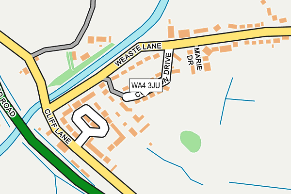 WA4 3JU map - OS OpenMap – Local (Ordnance Survey)