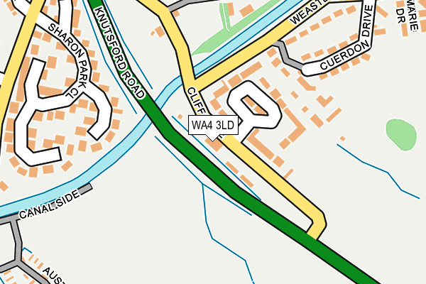 WA4 3LD map - OS OpenMap – Local (Ordnance Survey)