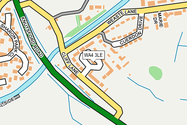 WA4 3LE map - OS OpenMap – Local (Ordnance Survey)