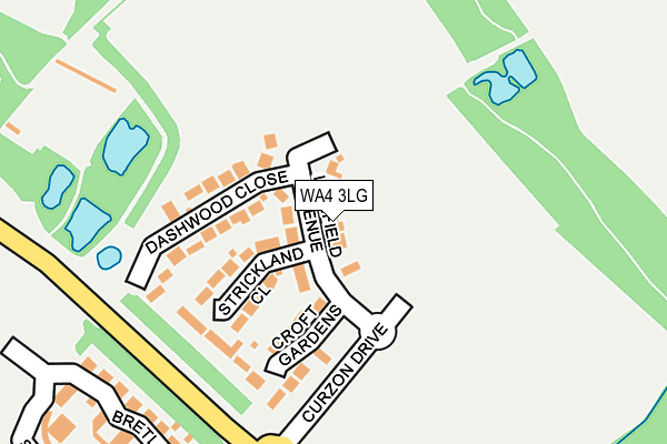 WA4 3LG map - OS OpenMap – Local (Ordnance Survey)