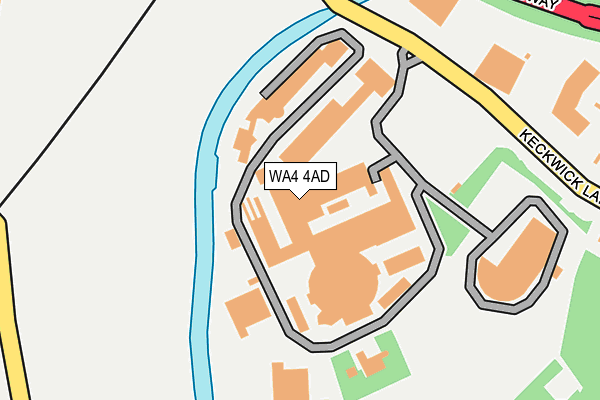 WA4 4AD map - OS OpenMap – Local (Ordnance Survey)