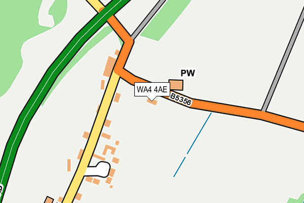 WA4 4AE map - OS OpenMap – Local (Ordnance Survey)