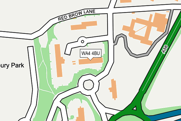 WA4 4BU map - OS OpenMap – Local (Ordnance Survey)