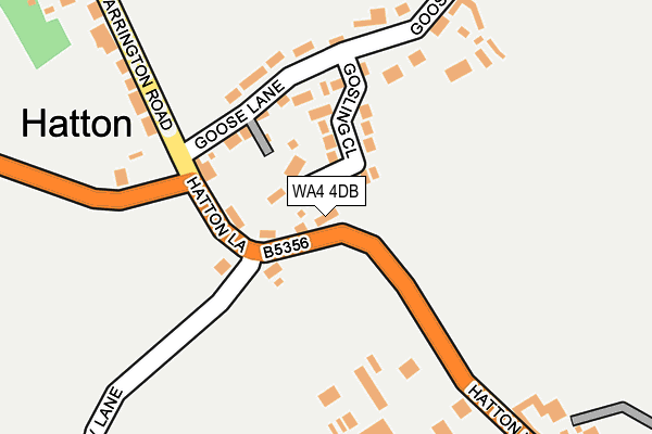 WA4 4DB map - OS OpenMap – Local (Ordnance Survey)