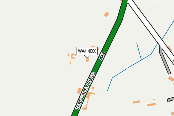 WA4 4DX map - OS OpenMap – Local (Ordnance Survey)
