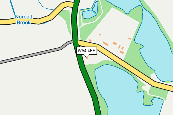 WA4 4EF map - OS OpenMap – Local (Ordnance Survey)