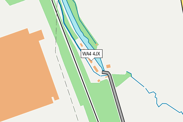 WA4 4JX map - OS OpenMap – Local (Ordnance Survey)