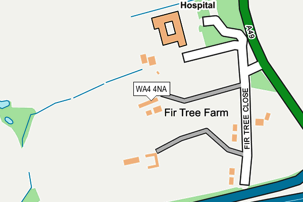 WA4 4NA map - OS OpenMap – Local (Ordnance Survey)