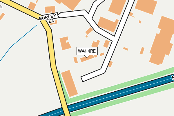 WA4 4RE map - OS OpenMap – Local (Ordnance Survey)