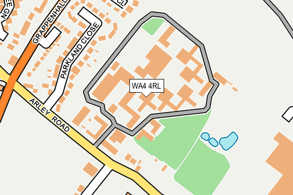 WA4 4RL map - OS OpenMap – Local (Ordnance Survey)