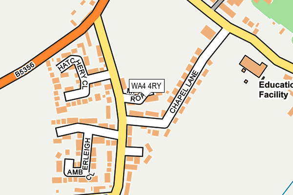 WA4 4RY map - OS OpenMap – Local (Ordnance Survey)