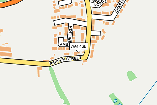 WA4 4SB map - OS OpenMap – Local (Ordnance Survey)