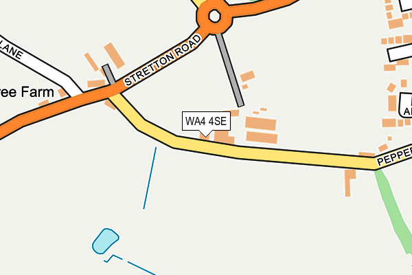 WA4 4SE map - OS OpenMap – Local (Ordnance Survey)
