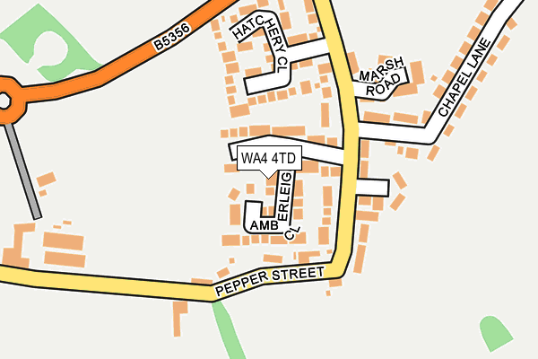 WA4 4TD map - OS OpenMap – Local (Ordnance Survey)