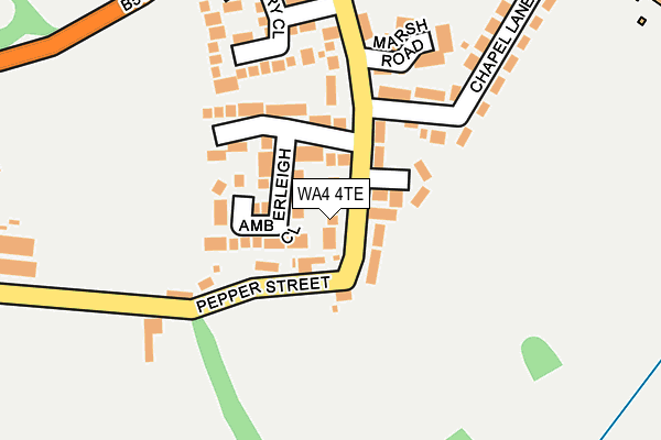 WA4 4TE map - OS OpenMap – Local (Ordnance Survey)
