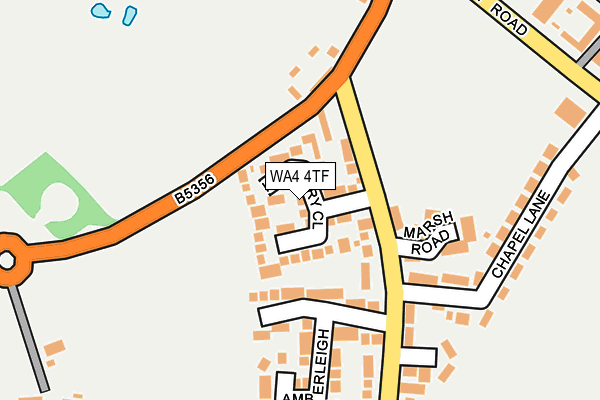 WA4 4TF map - OS OpenMap – Local (Ordnance Survey)