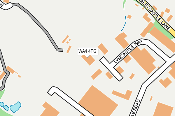 WA4 4TG map - OS OpenMap – Local (Ordnance Survey)