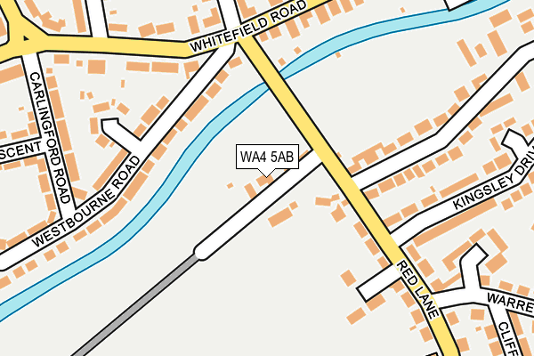 WA4 5AB map - OS OpenMap – Local (Ordnance Survey)