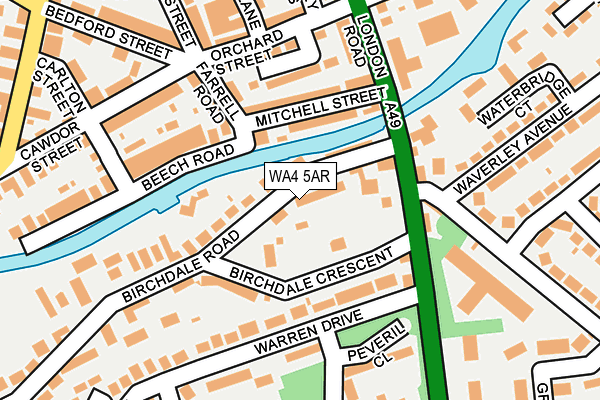 WA4 5AR map - OS OpenMap – Local (Ordnance Survey)