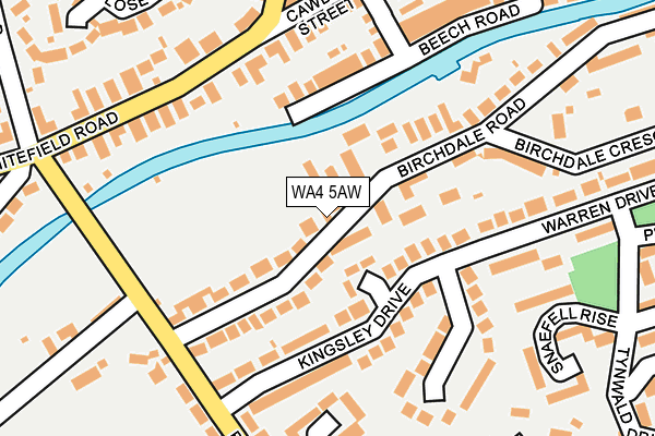 WA4 5AW map - OS OpenMap – Local (Ordnance Survey)