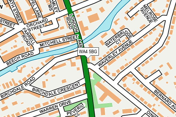 WA4 5BG map - OS OpenMap – Local (Ordnance Survey)
