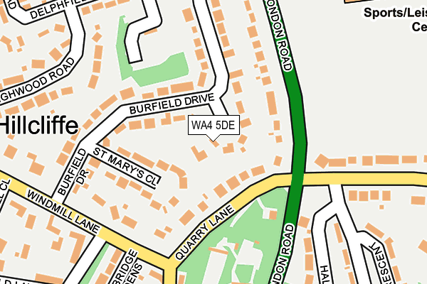 WA4 5DE map - OS OpenMap – Local (Ordnance Survey)