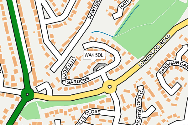 WA4 5DL map - OS OpenMap – Local (Ordnance Survey)