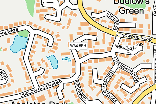 WA4 5EH map - OS OpenMap – Local (Ordnance Survey)