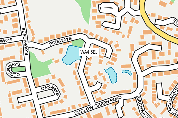 WA4 5EJ map - OS OpenMap – Local (Ordnance Survey)