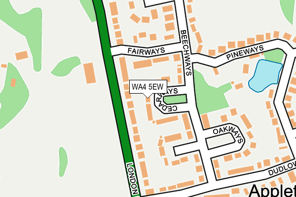 WA4 5EW map - OS OpenMap – Local (Ordnance Survey)