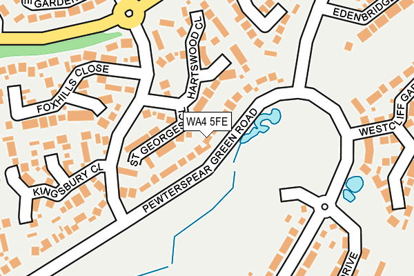 WA4 5FE map - OS OpenMap – Local (Ordnance Survey)