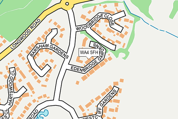 WA4 5FH map - OS OpenMap – Local (Ordnance Survey)