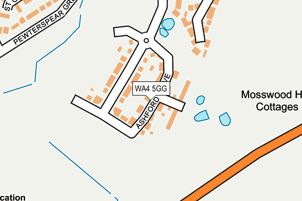WA4 5GG map - OS OpenMap – Local (Ordnance Survey)