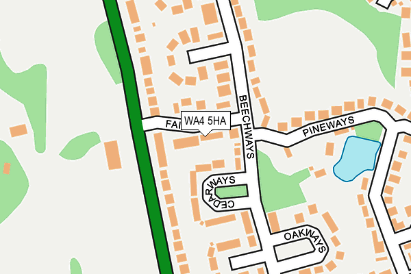 WA4 5HA map - OS OpenMap – Local (Ordnance Survey)