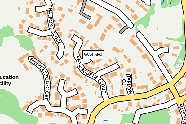 WA4 5HJ map - OS OpenMap – Local (Ordnance Survey)