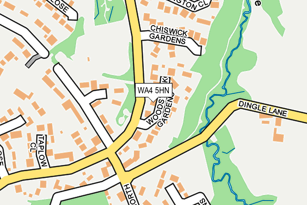 WA4 5HN map - OS OpenMap – Local (Ordnance Survey)