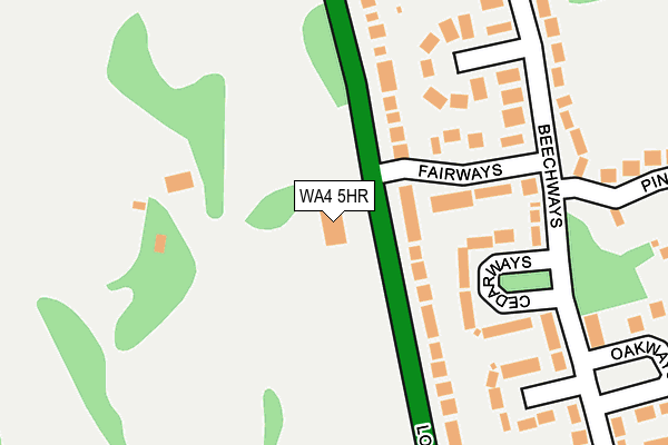 WA4 5HR map - OS OpenMap – Local (Ordnance Survey)