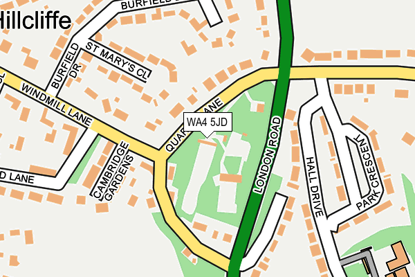 WA4 5JD map - OS OpenMap – Local (Ordnance Survey)