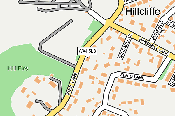 WA4 5LB map - OS OpenMap – Local (Ordnance Survey)