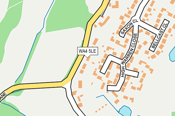 WA4 5LE map - OS OpenMap – Local (Ordnance Survey)